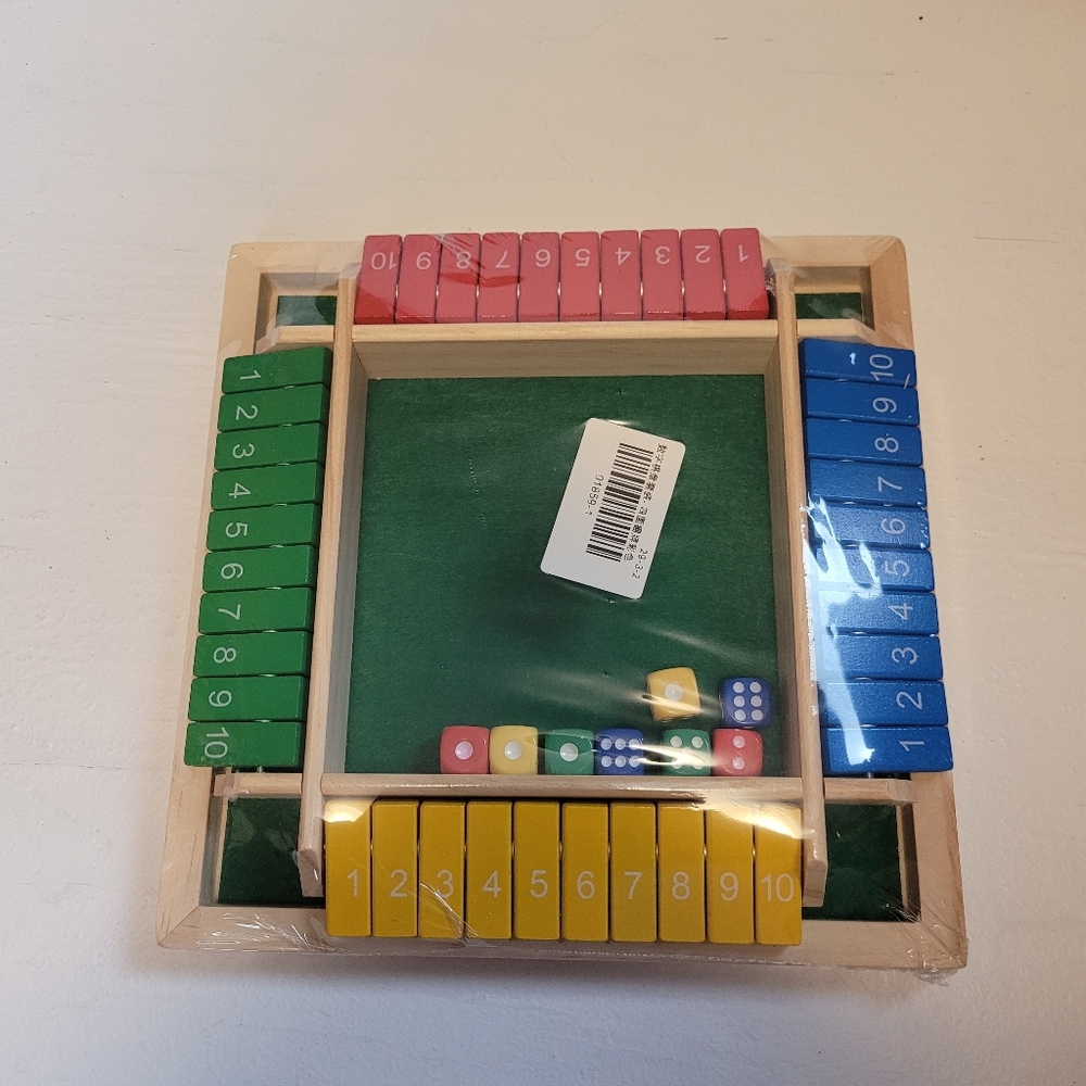 Colorful Wooden Shut the Box Game